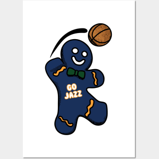 Utah Jazz Gingerbread Man Posters and Art